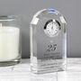 Personalised Silver Anniversary Crystal Clock, thumbnail 1 of 2