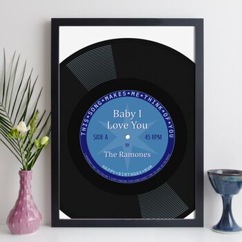 Personalised Music Print For Her Favourite Song, 4 of 12