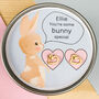 Personalised Bunny Earrings In Gift Tin, thumbnail 2 of 6