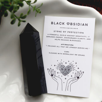 Black Obsidian Crystal Tower With Optional Mini, 5 of 11