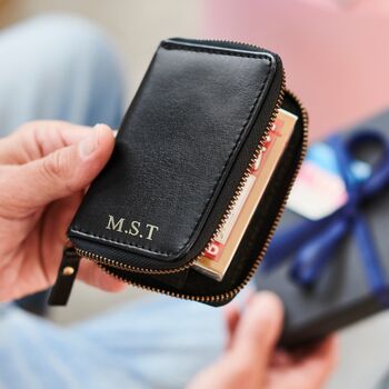 Personalised Leather Pack Of Cards Holder And Cards, 5 of 7