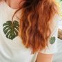 Eco Friendly Embroidered Monstera T Shirt, thumbnail 2 of 7