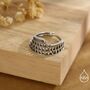 Colosseum Inspired Sterling Silver Adjustable Ring, thumbnail 1 of 10