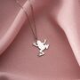 'Good Luck' Sterling Silver Frog Necklace, thumbnail 3 of 10