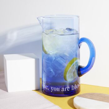 Personalised 'Your Own Message' Recycled Glass Jug, 4 of 4
