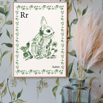 R Is For Rabbit Print, 2 of 5