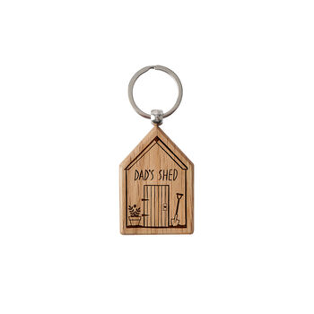 Oak House Keyring 'Dad's Shed', 2 of 2