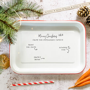 Personalised Christmas Eve Plate | Tray For Santa, 4 of 5