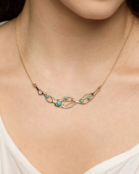 Gold And Turquoise Necklace, 2 of 10