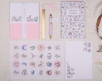 Personalised Pink Cowgirl Desk Stationery Gift Box, 2 of 7