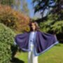 Navy 100% Cashmere Travel Wrap Shawl Gift Boxed, thumbnail 2 of 5