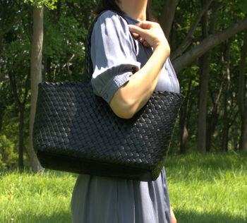 Weaving Leather Tote, 3 of 7