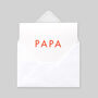 Foil Blocked Papa Card In Neon Orange, thumbnail 1 of 2