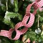 Red Gingham Christmas Paper Chains Garland Kit, thumbnail 1 of 3