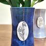 Birth Flower Pottery Gift Handmade Vase Birth Month, thumbnail 3 of 9