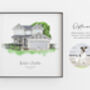 Personalised Watercolour House Portrait Housewarming Gift, First Home Gift, thumbnail 6 of 9