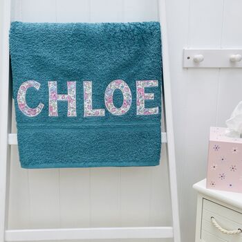Personalised Towels With Appliqued Letters, 8 of 12