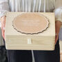 Personalised Wood And Lace Baby Keepsake Box, thumbnail 5 of 5