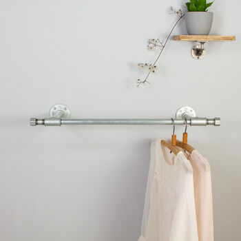 Notting Hill Industrial Clothes Rail Galvanised, 2 of 5