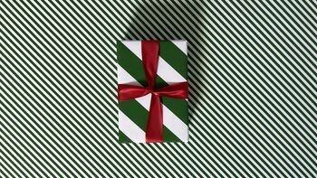 Green Candy Stripe Luxury Wrapping Paper, 6 of 7