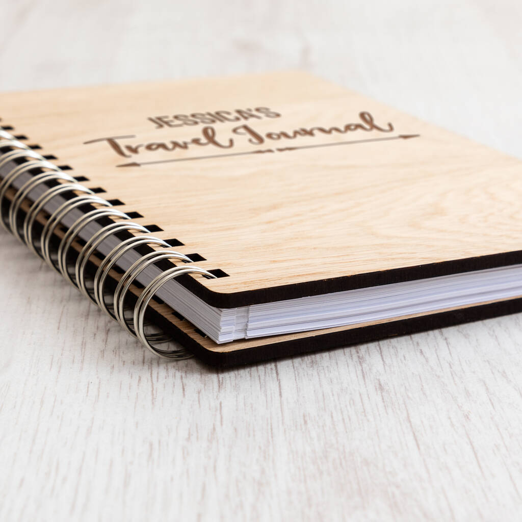 Personalised Wooden Travel Journal Notebook By Mirrorin ...