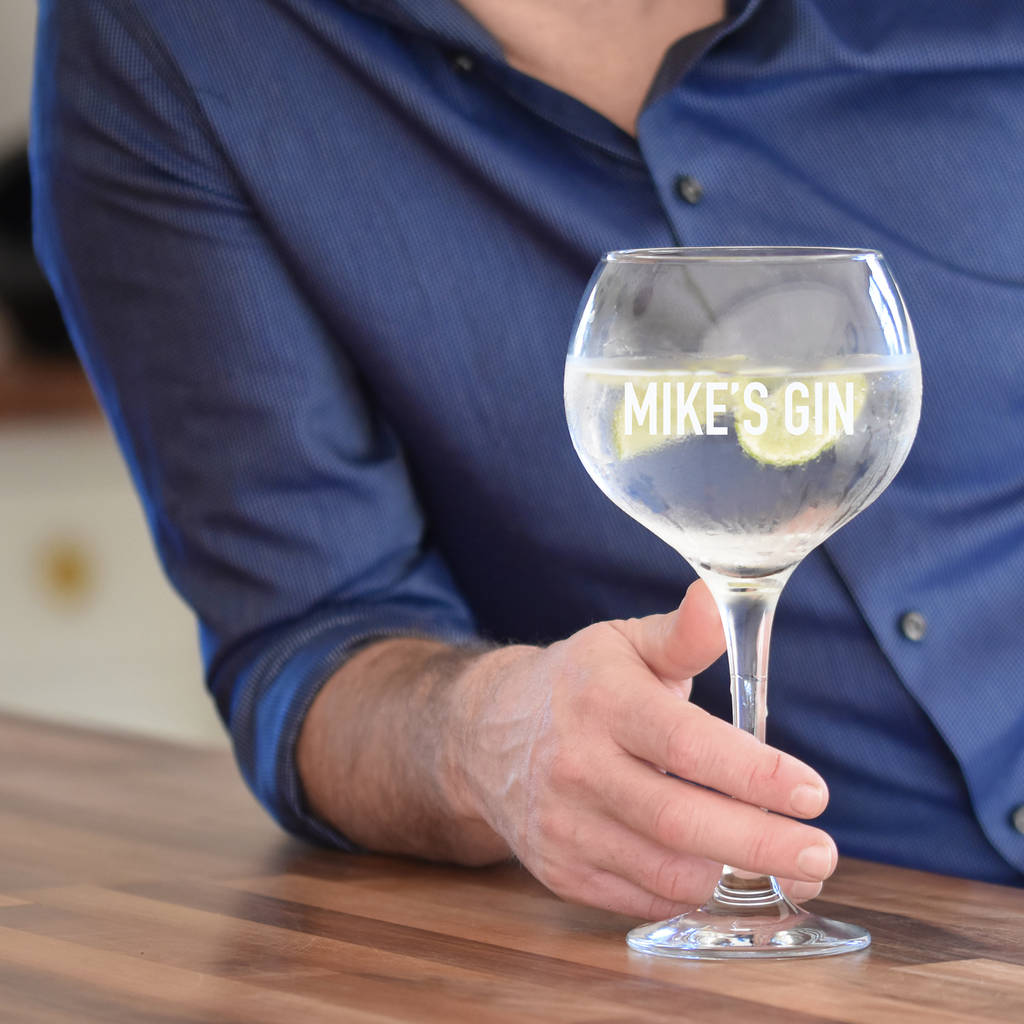 man size personalised gin glass by oh so cherished