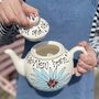 Personalised Hand Painted Dahlia Flower Teapot, thumbnail 6 of 6