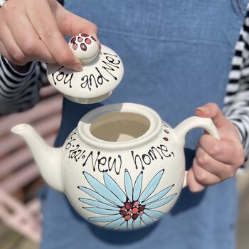 Personalised Hand Painted Dahlia Flower Teapot, 6 of 6