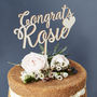Personalised Congratulations Wooden Cake Topper, thumbnail 2 of 5