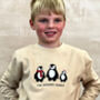 Personalised Family Christmas Penguin Jumper, thumbnail 6 of 7