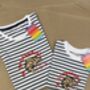 Croissant Club Striped Kids T Shirt, thumbnail 2 of 3