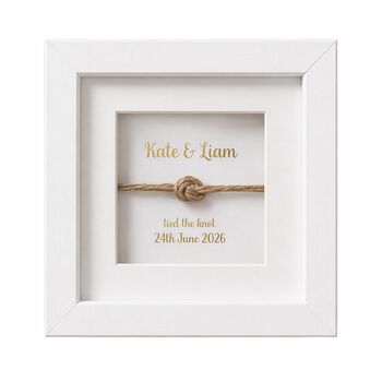 Personalised 'Tied The Knot' Framed Wedding Gift, 5 of 9