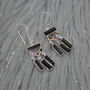 Raw Green Black Tourmaline Earrings: Silver Or Gold, thumbnail 7 of 7