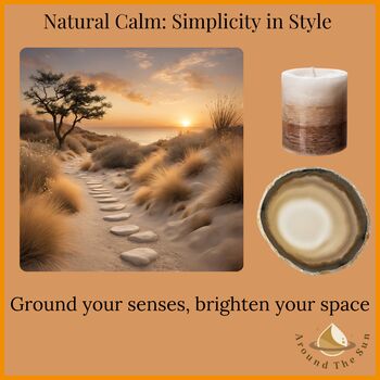 Natural Calm : Candle And Crystal Agate Set, 2 of 4