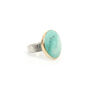 Turquoise Gemstone Ring Set In 9ct Gold And Silver, thumbnail 1 of 6