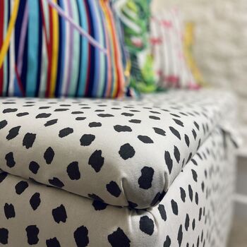 Dalmatian Print Ottoman For End Of Bed, 2 of 3