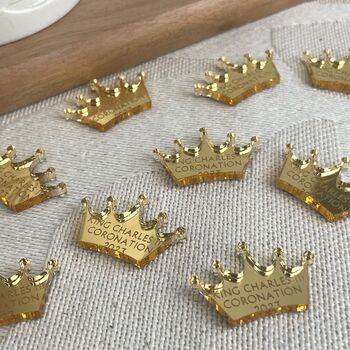 King Charles Coronation Gold Crown Shaped Confetti, 3 of 5