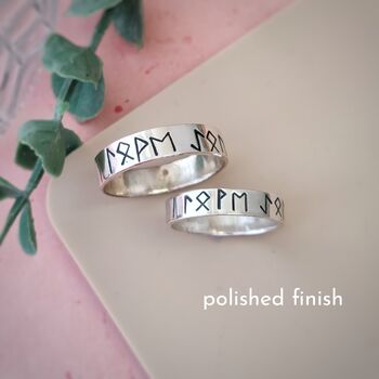 Personalised Viking Rune Name/Word Ring, 4 of 7