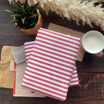 Burgundy Wide Stripe Paper Fibre Wrapping/Patterned Paper Sheet, 5 of 12