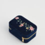 Rosy Posy Embroidered Blue Large Jewellery Box, thumbnail 6 of 6