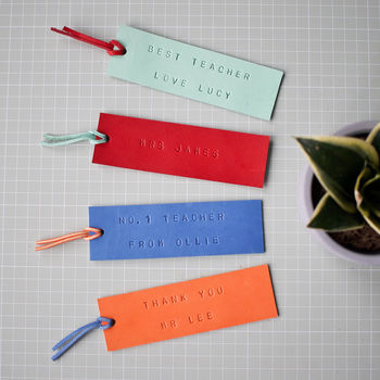 Personalised Leather Bookmark For Teachers, 3 of 11