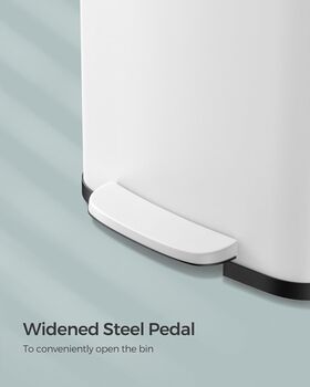 Tall Metal Kitchen Bin With Pedal Lid, 3 of 9