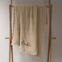 Personalised Knitted Baby Blanket In Caramel, thumbnail 2 of 4