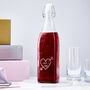 Personalised Carved Heart Glass Bottle, thumbnail 1 of 3