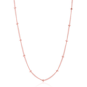 Barbican 16' 18' Adjustable Rose Gold Plated Chain, 3 of 5