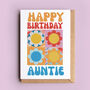Personalised Marbled Flowers Birthday Card For Her, thumbnail 3 of 4
