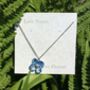 Poppy Blue Flower Pendant Necklace, thumbnail 3 of 5