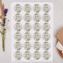 Baby Shower Green Botanical Circle Sticker Sheet, thumbnail 2 of 2