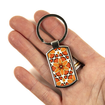 Moroccan Flower Millefiori Print Keyring, 6 of 9