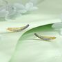 Ombre Sapphire Blue Cz Crawler Earrings Sterling Silver, thumbnail 6 of 12